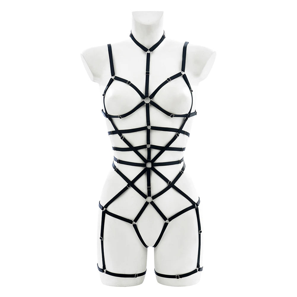 Bondage Harness Bodysuit Women Body Harness Sexy Hollow Lingerie Belt Wear Adjustable Cage Bra Sexy Exotic Underwear